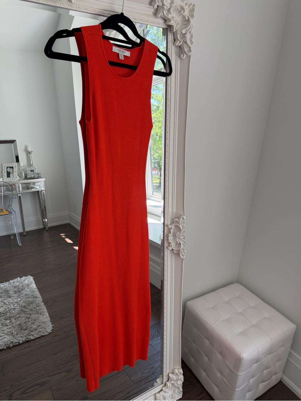 Ever New Red Ribbed Sleeveless Maxi Dress